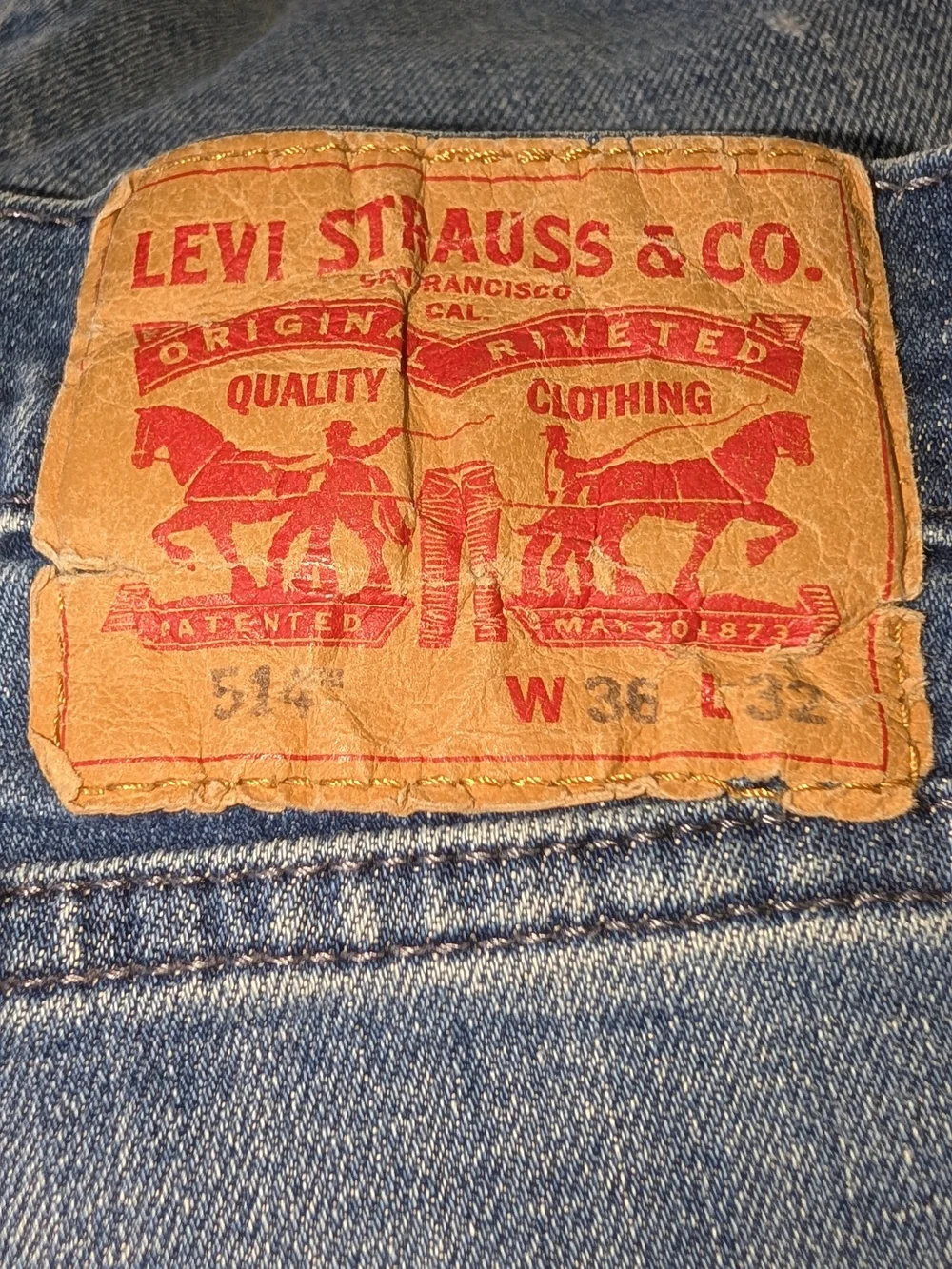 Levi's 514 Straight Fit Jeans W36 L32 Blue